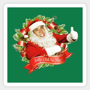 Nicolas Cage Christmas Jolly Old Saint Nic Sticker